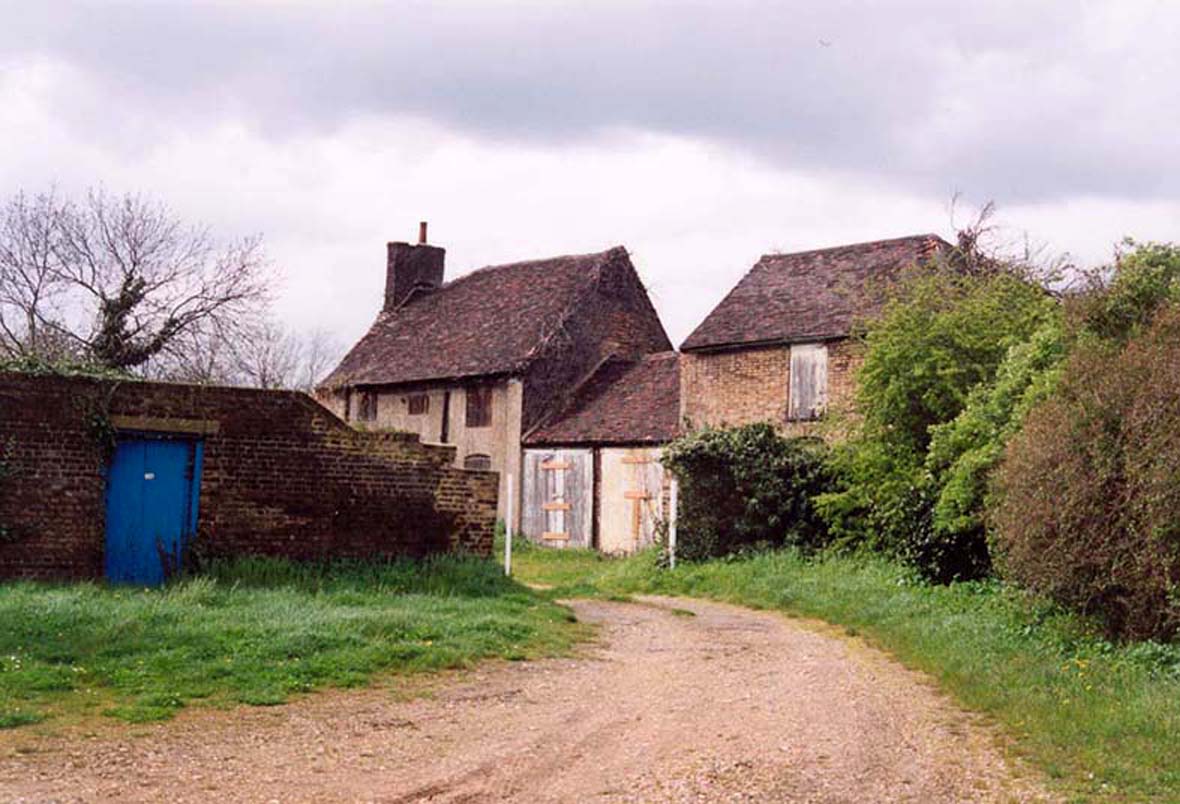 Stable block domestic courtyard before restoration hay loft cart shed coachman's cottage